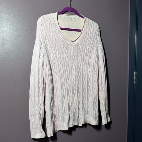 Croft & Barrow Light Pink V-Neck Sweater and TShirt - Picture 1 of 8